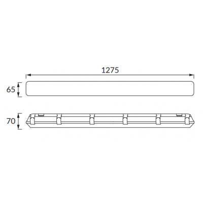 Oprawa pyłoszczelna do tub LED ARNOLD LED 1,2m (04380)